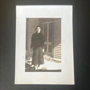 Vintage 1940s Woman Black and White Photograph